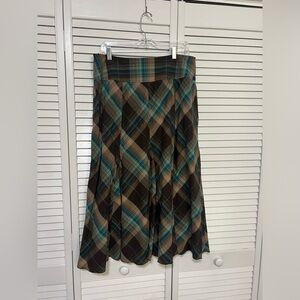 Bandolino Plaid Midi Skirt